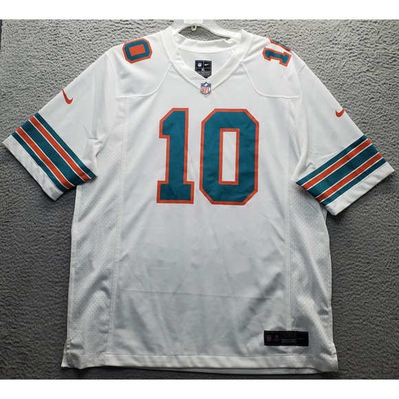 NFL Miami Dolphins #10 Tyreek Hill Nike Jersey Football Mens XL White Pullover